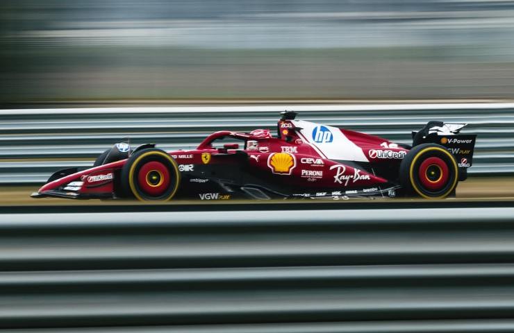 Charles Leclerc Ferrari in pista